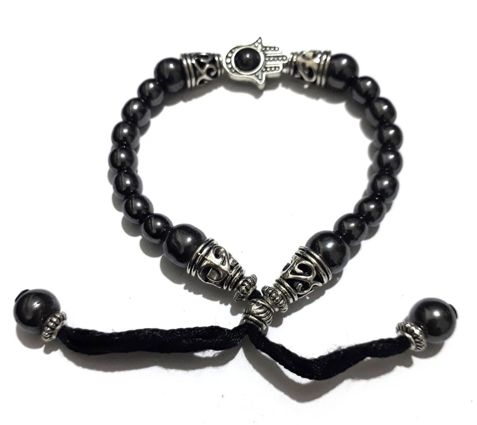 Bracciale Hamsa Hand Evil Eye Fatto a mano in Marocco, berbero Amazigh,... - Immagine 3 di 4