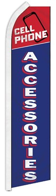 Cell Phone Accessories Advertising 2.5'x11.5' Super-Knit Poly Super Flag Banner
