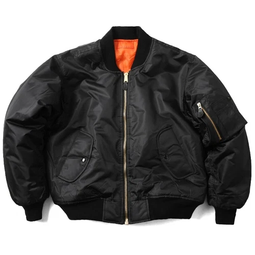 Unisex MA1 BomberJacke Winter Outdoor Militär Pilotjacke Flieger Fly Nylon Coats - Picture 2 of 39