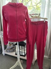 Y2K Vintage Juicy Couture Barbie Hot Pink Velour Tracksuit M/L