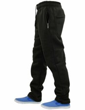 25 length Open Hem Fleece Jogging Bottoms Sports Joggers Length Zip Pocket