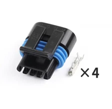 Black Delphi 4 Way Metri-Pack 150.2 Series Connector Kit & Terminals 12162189