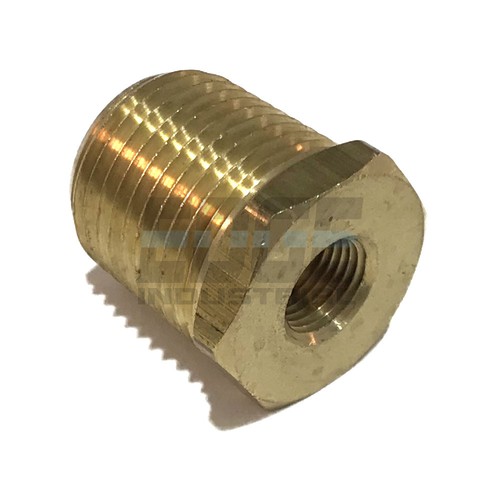 BRASS HEX BUSHING REDUCING NPT THREADS PIPE FITTING 1/2 MALE X 1/8 FEMALE