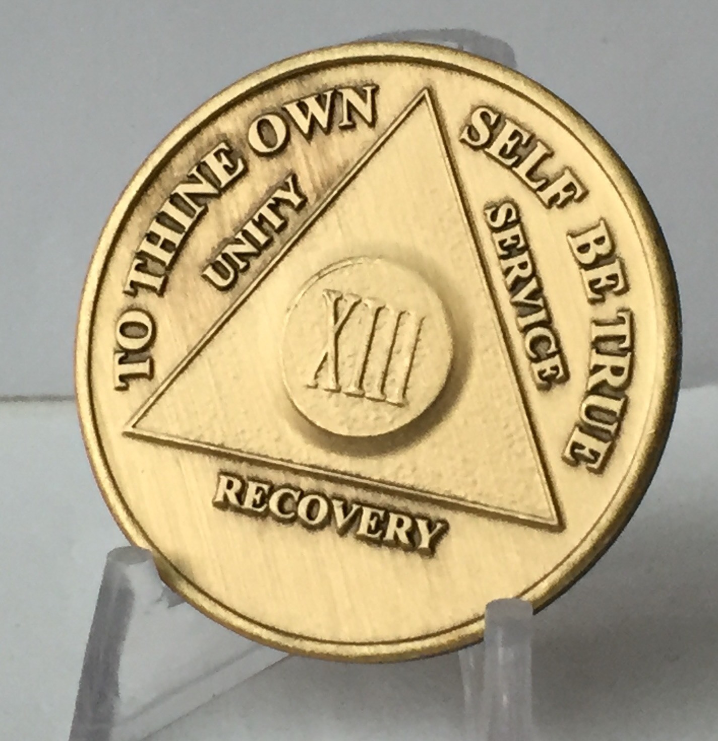 13 Year Alcoholics Anonymous AA Bronze Medallion Chip Sobriety Coin ...