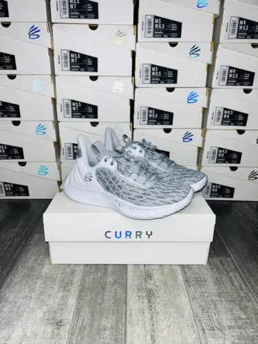 Under Armour Curry Flow 9 Team White Mod Grey Mens Shoes New In Box 3025631-102