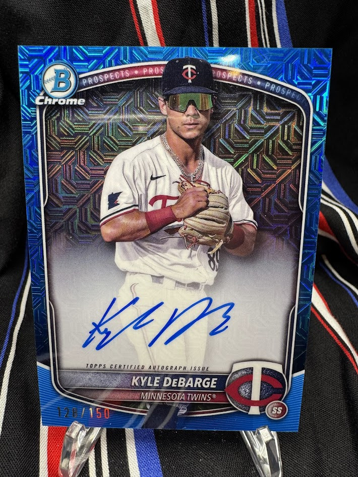 Kyle DeBarge - ON-CARD AUTO -#128/150 - BLUE MEGA BOX - 2025 Bowman - Image Vari