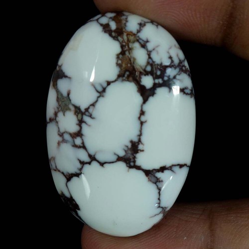 Natural Wild horse (Arizona) Magnesite Jasper Cabochon Gemstone White Red - Picture 2 of 22