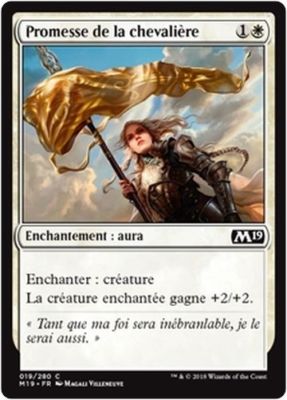 MTG Magic M19 FOIL - Knight's Pledge/Promesse de la chevalière, French/VF