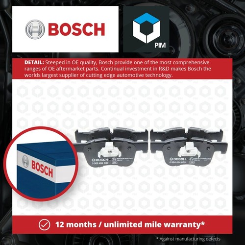 Brake Pads Set fits BMW 316D 2.0D Front 2012 on Bosch 34106884243