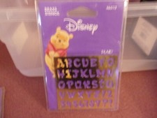 PLAID BRASS STENCIL DISNEY WINNIE THE POOH ALPHABET NUMBERS 3 NIP