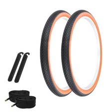 PRO TIRES 26 x 2.125 Black/Orange G-5009 W/TUBES  TIRE LEVERS