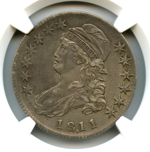 1811/10 O-101 Capped Bust Half Dollar, NGC AU50