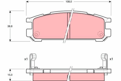 TRW GDB990 Bremsbelagsatz, Scheibenbremse for SUBARU