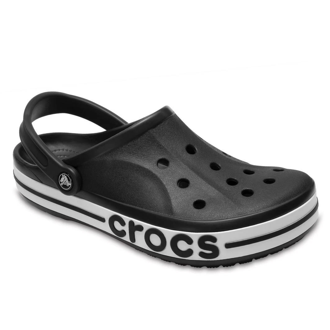 Crocs Bayaband Clog Black 205089 Unisex Men Women Athletic Stripe Sandal NEW NWT