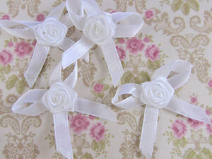 40 Satin Ribbon Flower Rose 1" Bow/wedding/trim/craft/sewing/parchment F22-Black 40 Satin Ribbon Flower Rose 1" Bow/wedding/trim/craft/sewing/parchment F22-Black