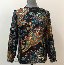 J.Crew Silk Twill Top In Bold Paisley NWT Women?s Size: 2 6 8 14