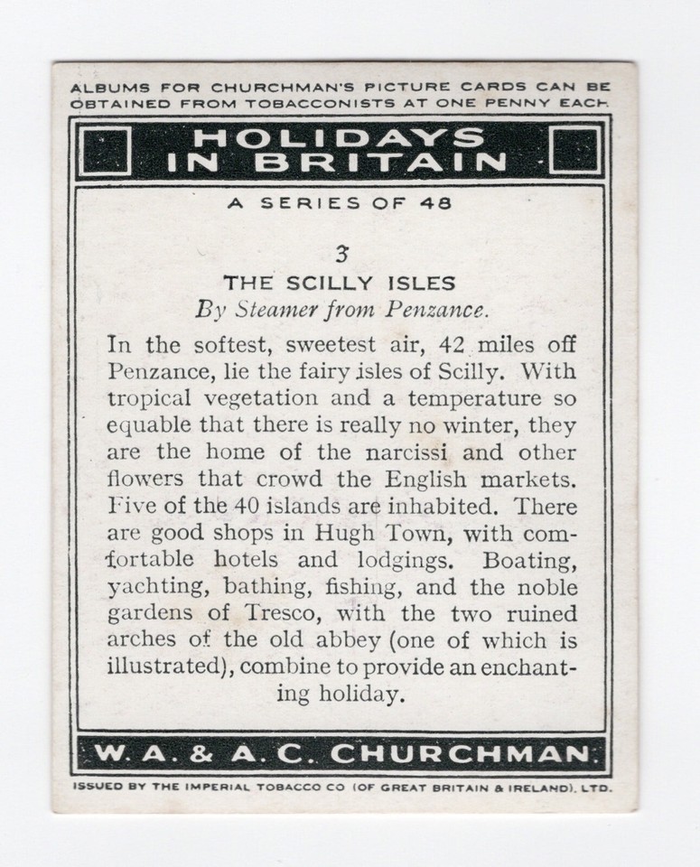 British Holiday Locations 03 Tresco Abbey, The Scilly Isles eBay