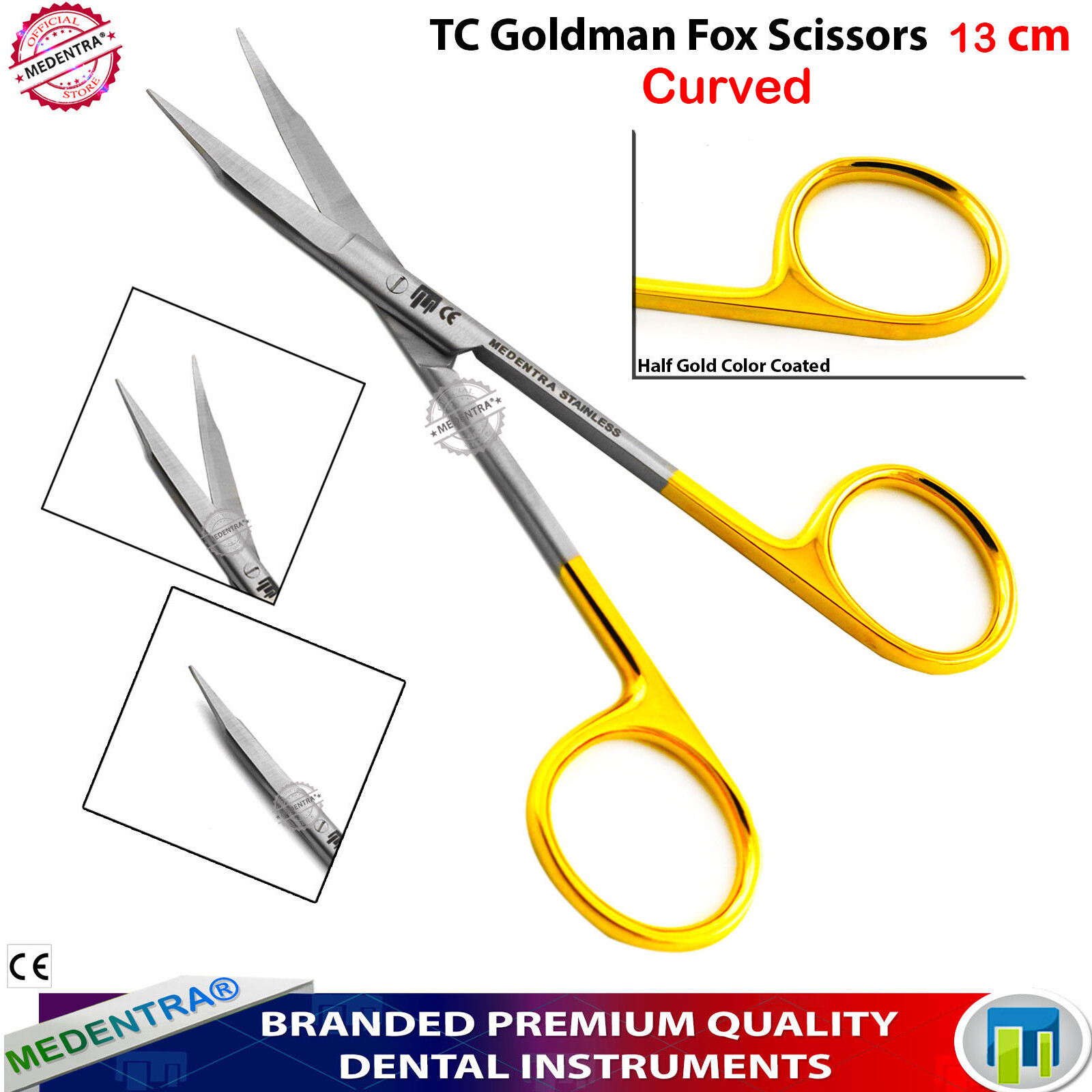 Goldman Fox Dental Surgical Scissors Tissue Medical Scissor LAB eBay