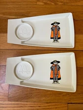 RARE 1970's Vintage McDonald's Hamburglar Happy Meal Tray with Cup Holder 1 Pair