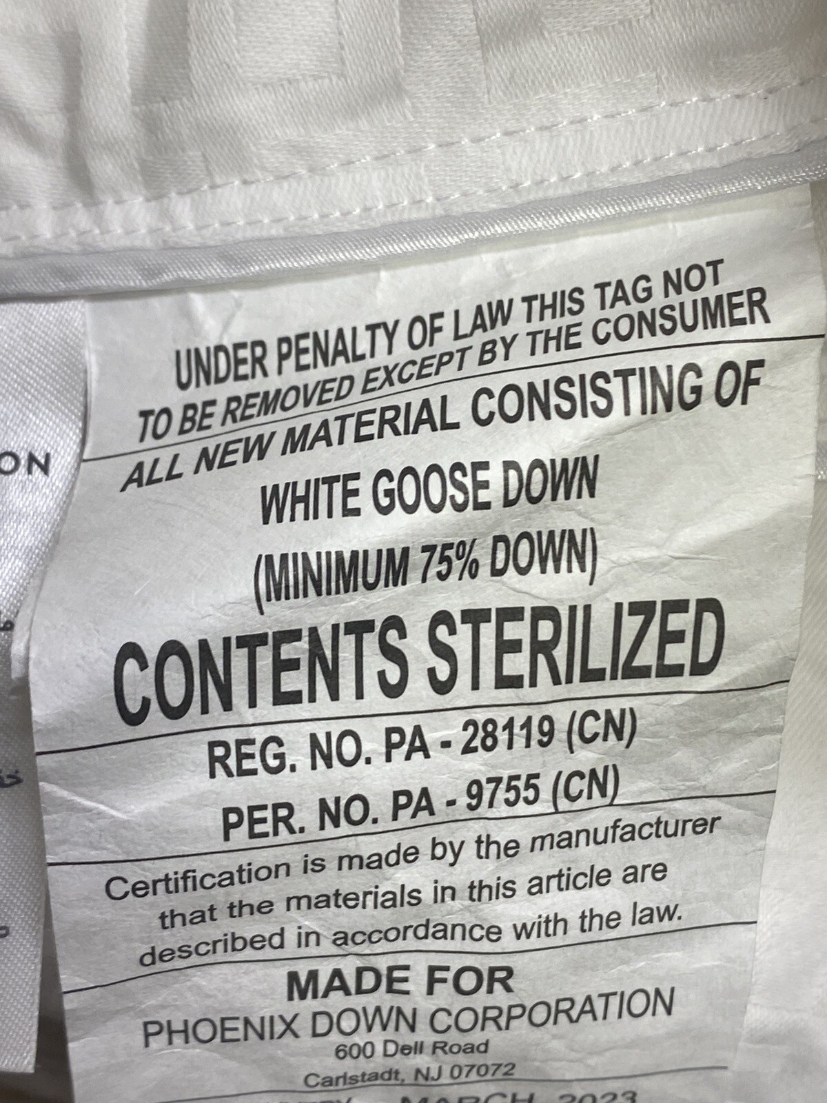 Hotel Collection Goose Down Light Weight Full/Queen White Comforter eBay