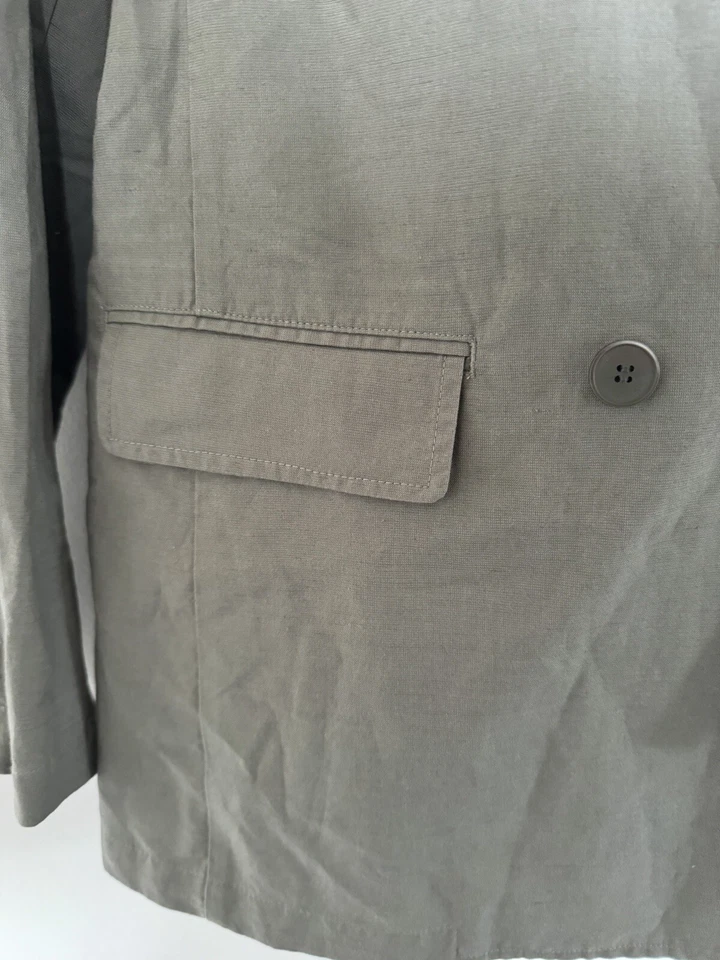 Women’s Uniqlo Blazer Khaki/grey Xs BNWT Linen RRP £70 - Image 3 of 4