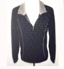 Victoria  s Secret Small Black Love Pink Yoga Stretch Pullover Jacket