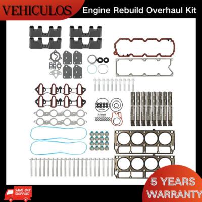 For GM 5.3 AFM Lifter Replacement Kit Head Gasket Set Head Bolts Lifters Guides