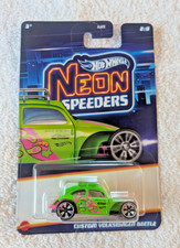 2025 Hot Wheels Custom Volkswagen Beetle #2 Neon Green NEON SPEEDERS SEE VIDEO