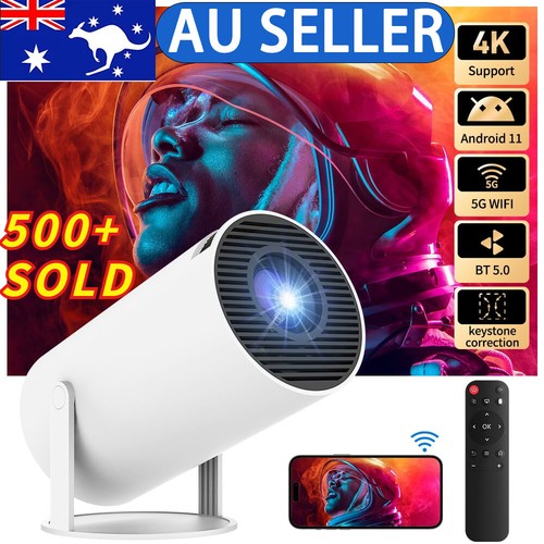 5G 4K Projector Smart HD LED WiFi Bluetooth HDMI USB Android Office Home Theater