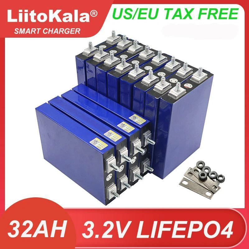 Lot 3.2V 32Ah Battery Pack LiFePO4 Phosphate 90A Discharge