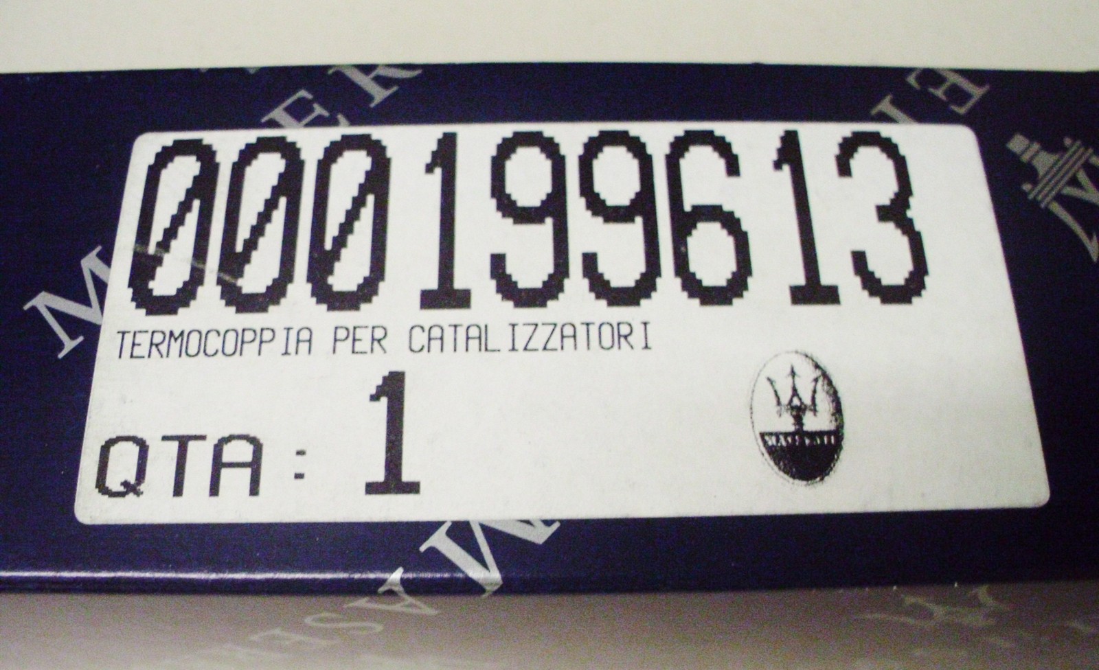MASERATI  ECU THERMOCOUPLE FOR CATALYST  OEM # 199613