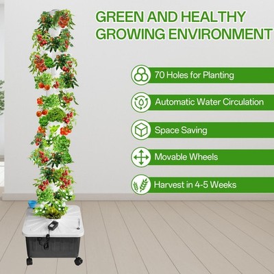 Hydroponic Growing System, 70-Pod Home Gardening System for Herbs and Vegetables