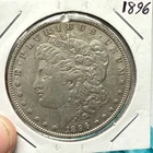 1896 Morgan Silver Dollar $1 Circulated 90% XF details