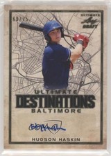 2020 Leaf Ultimate Draft Destinations Gold 69/75 Hudson Haskin #UD-HH1 Auto 0w7