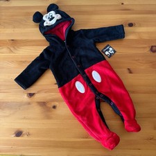 Disneyland Mickey Mouse Costume 6 Month Theme Park Vacation One Piece Hooded
