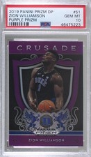 2019 Panini Prizm Draft Picks Crusade Purple Zion Williamson PSA 10 GEM MT 4al