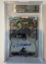 2023 Bowman Chrome Prospect AUTO Jose Gerardo Atomic Refractor #/100 BGS 9