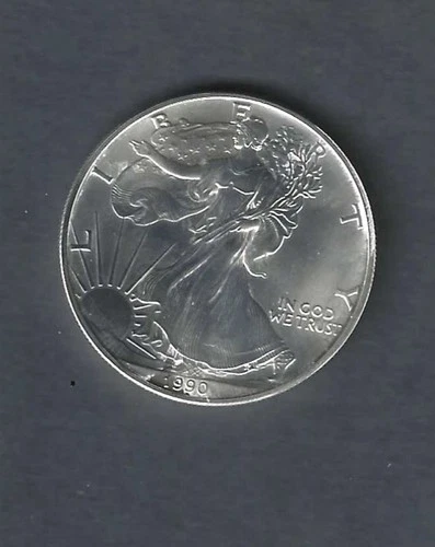 1990 Walking Liberty American Eagle 1 oz Fine Silver Dollar Coin--(UC condition)