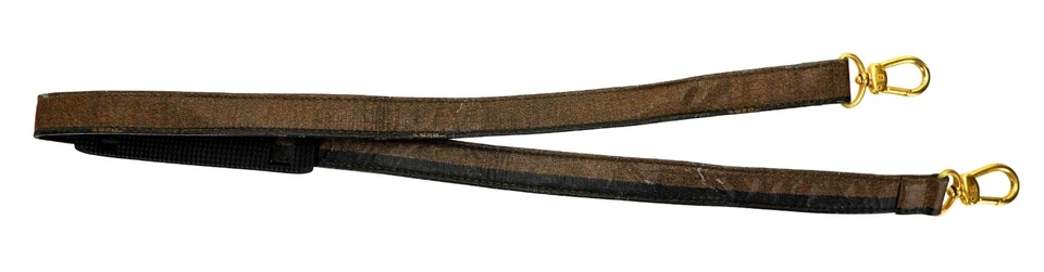 Auténtico Bolso Bandolera Bolso Correa FENDI Negro Dorado Lona 40" De Colección Foto 4 de 4