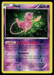 Mew 29/124 Fates Collide Reverse Holo Rare