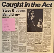 Steve Gibbons Band Caught In The Act Vinyl Record LP VG+/VG 2478112 1977