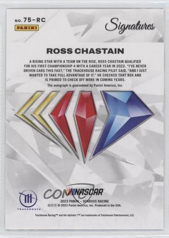 2023 National Treasures NASCAR 75th Anniversary Signatures Ross Chastain Auto - Image 2 of 2