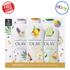 Olay Essential Botanical Body Wash, 23.6 fl oz, 3-pack New Free Shipping