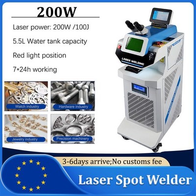 200W Spot Laser Welding Machine Jewelry CCD HDMicro Precision Welding Water Cool