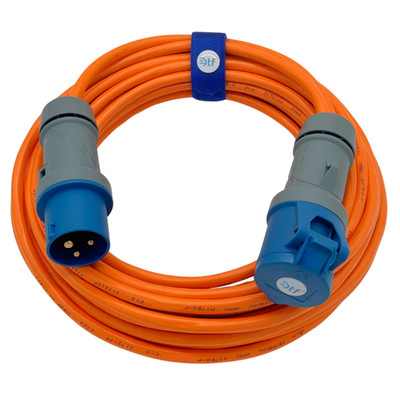 CEE Campingkabel H07BQ-F 230V 16A 3x2,5mm² MENNEKES PTP IP44 in Orange 2-50m