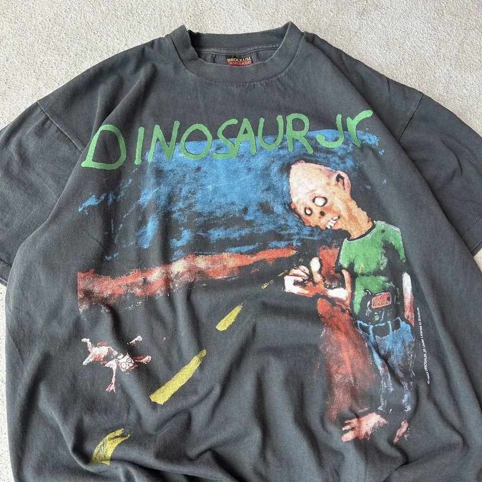 Vintage REPRINT Dinosaur Jr USA Tour Rare Single Stitch T shirt Faded Brockum Lg - Image 2 of 4