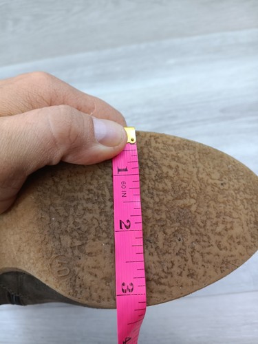 JB Martin Womens Brown Suede Slouchy Heeled Cuff Ankle Boots Size 9.5 - Picture 8 of 8
