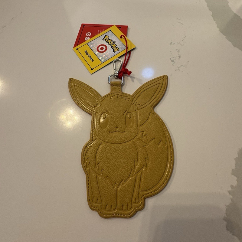 Pokémon Eevee Brown Faux Leather Clip-On Keychain w/ Metal Hardware Target