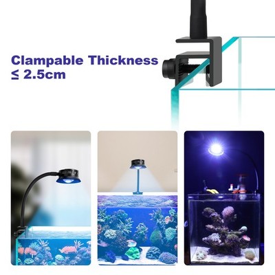 hygger  Clip on Full Spectrum Aquarium Marine Light Adjustable Timer Brightness