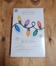 Wondershop 25ct Multicolor LED C9 Christmas String Lights 16 foot Lighted Length